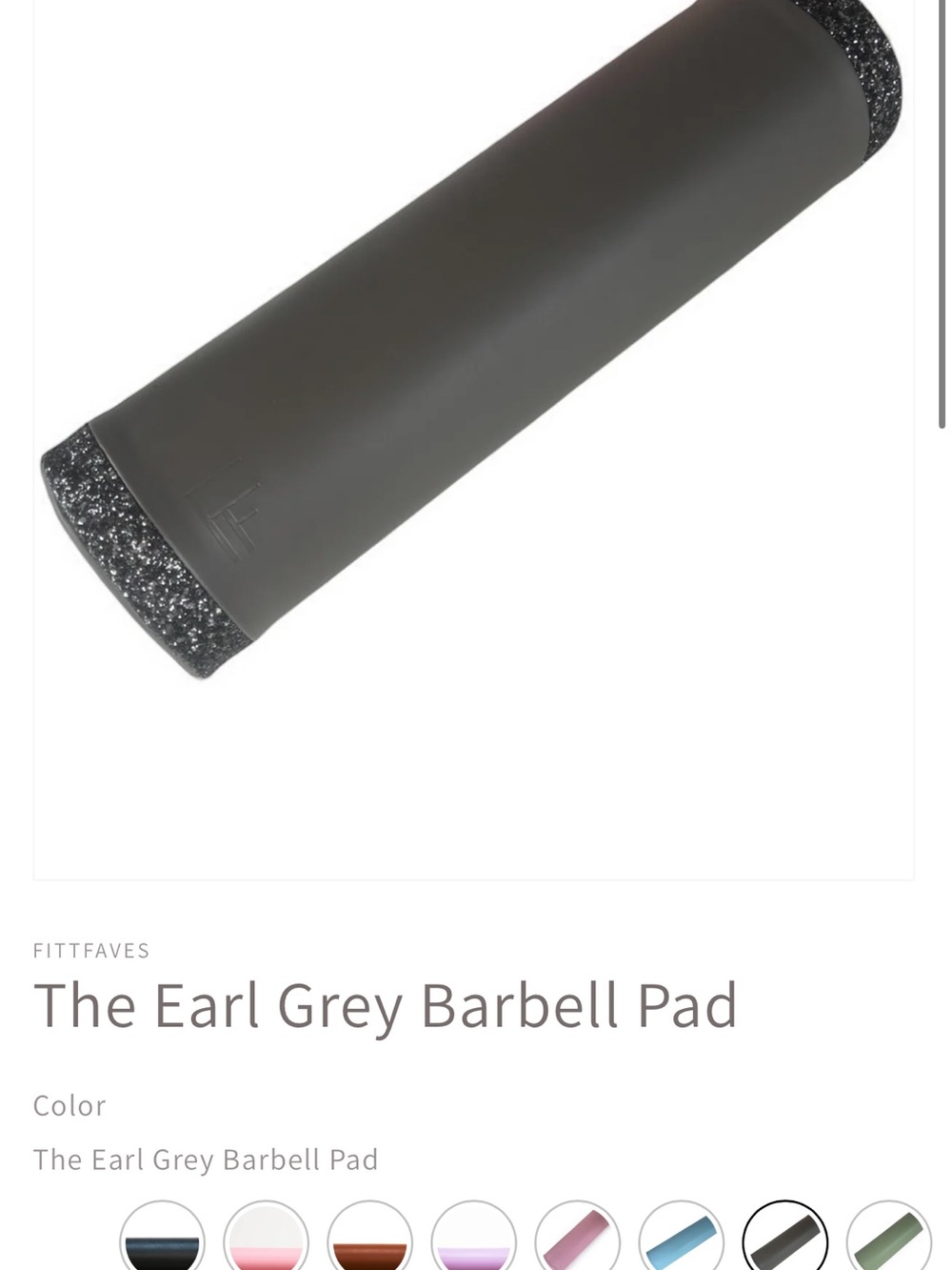 Earl Grey Barbell Pad - Grey